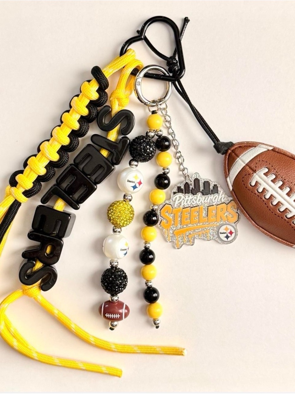 Pittsburgh Steelers Bag Charm Keychain
